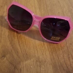 Women's Pink Oversized Retro Funky Sunglasses